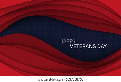 veterans day banner. Thank you veterans day illustration