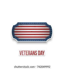 Veterans Day big patriotic Banner Sign
