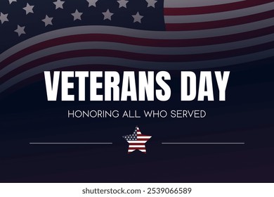 Veterans Day card or background. vector illustration.