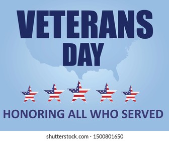 Veteran's day card. vector illustration