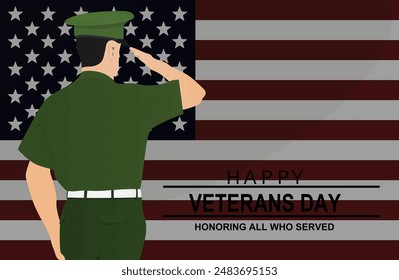 Veteran's day card. vector illustration