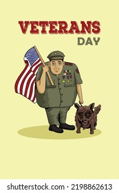 VETERANS DAY CARTOON VECTOR ILLUSTRATION