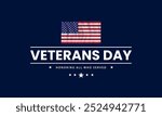 Veterans day celebration design. Honoring all who served. Veterans day background with american flag. Vector illustration