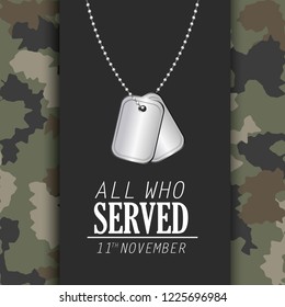 veterans day celebration and memoral necklace