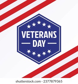 veterans day celebration poster, american flag vector. design for banner, greeting card, flyer, social media, web.