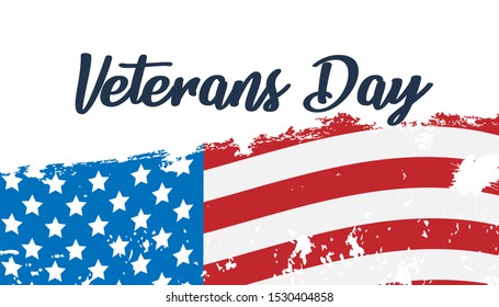 Veterans Day Celebration Poster Typewritten Text Stock Vector (Royalty ...