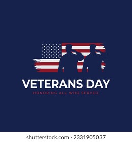 Veterans day celebrations design template