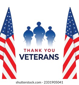 Veterans day celebrations design template