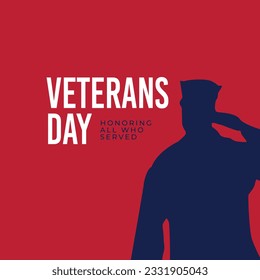 Veterans day celebrations design template