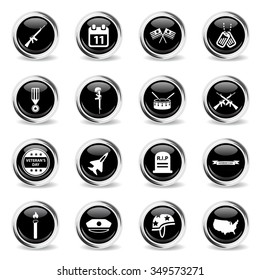 Veterans day chrome icons for web
