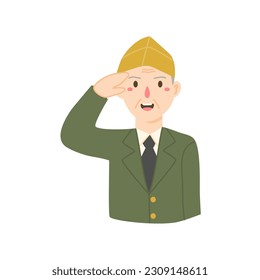 veterans day concept in flat design