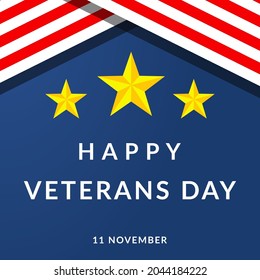 veterans day design with golden stars. 11 november