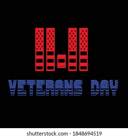 veterans day design. Ready to print for apparel, poster, illustration.