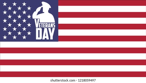 Veterans Day falg and celebrations