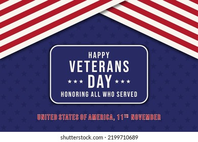 Veterans day flag america vector design background