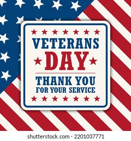 Veterans day flag america vector design background