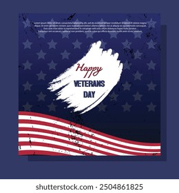 Veterans day flag card flyer military veterans memorial day holiday celebration