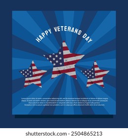 Veterans day flag card flyer military veterans memorial day holiday celebration