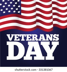 Veterans Day flag design EPS 10 vector royalty free stock illustration for greeting card, ad, promotion, poster, flier, blog, article, social media, marketing