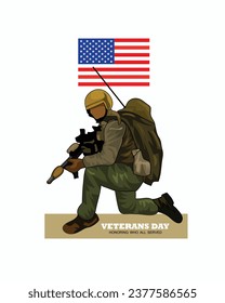 veterans day flag vector shape background for background design.