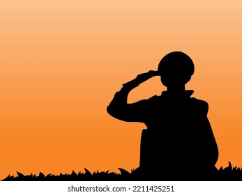 veterans day flat design vector illustration