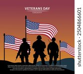 Veterans day flyer military veterans memorial day holiday celebration