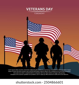 Veterans day flyer military veterans memorial day holiday celebration