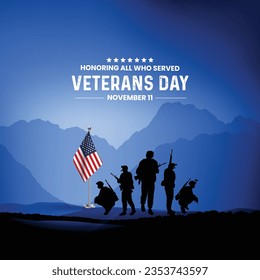 día de los veteranos. Feliz Día de los Veteranos. Banderas americanas en un fondo de pizarra. Honrando a todos los que sirvieron. 11 de noviembre.