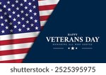 Veterans Day, Honoring all who served. American national holiday. United States Veterans Day celebration design. Vector illustration