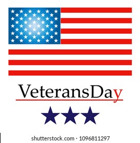 Veterans Day. Honoring all who served. Usa flag vector