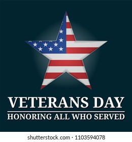 Veterans Day honoring all who served illustration