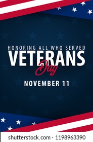 Veterans day. Honoring all who served. November 11