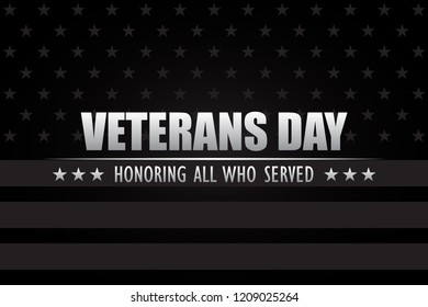 Veterans Day. Honoring all who served. Vector illustration.