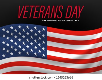 Veterans day. Honoring all who served. Vector illustration 
