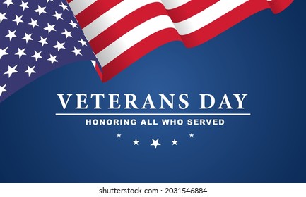 Veterans day. Honoring all who served. Veterans day background. Vector illustration. November 11