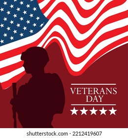 veterans day honoring all who served, poster design