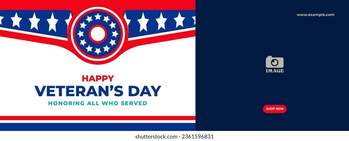Veterans Day, honoring all who served.Frame and star ornament designs for advertisements, posters, banners, backgrounds.