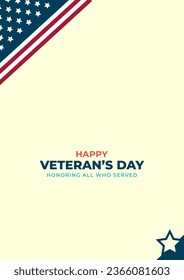 Veterans Day, honoring all who served.Frame and star ornament designs for advertisements, posters, banners, backgrounds.
