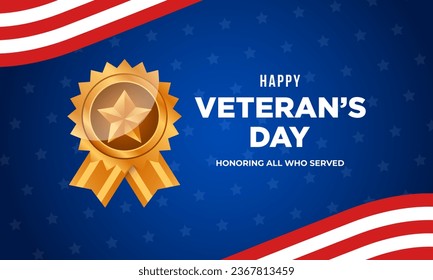 Veteran's day. Honoring all who served. Veteran's day backgrund, banner, post, cover with copy space and trendy design vector  illustration.