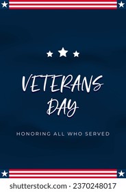 Veterans Day, honoring all who served.Frame and star ornament designs for advertisements, posters, banners, backgrounds.