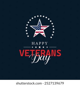Veterans Day Honoring all who served Background Design. Banner, Poster, Greeting Card. Vector Illustration