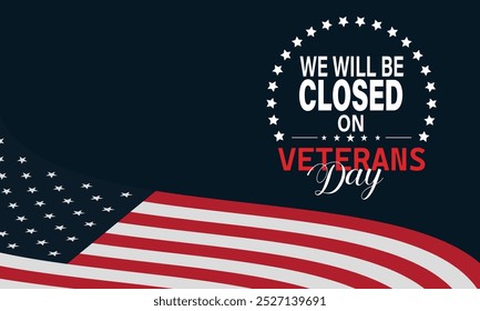 Veterans Day Honoring all who served Background Design. Banner, Poster, Greeting Card. Vector Illustration