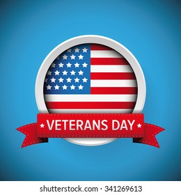 Veterans Day. Honoring all who served. Usa flag vector