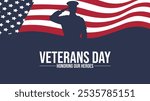 Veterans day, honoring our heroes design templet clear eye catching design