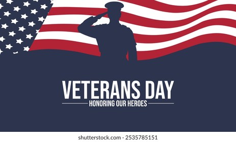 Veterans day, honoring our heroes design templet clear eye catching design