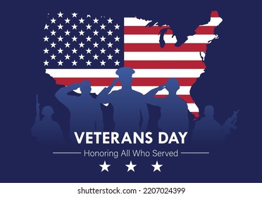 Veterans day. Honouring All Who Served. United States Veterans