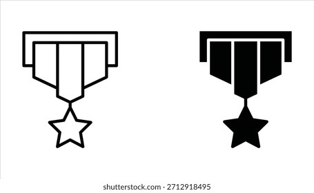 Veteranentag-Symbolsatz, bestehend aus Vektorsymbolen einzeln auf weißem Hintergrund.