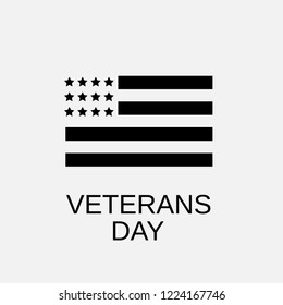 Veterans day icon. Veterans day symbol. Flat design. Stock - Vector illustration