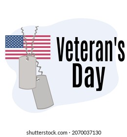 Veterans Day, Idea for poster, banner, flyer or postcard vector illustration