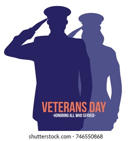 Veterans Day illustration. EPS 10 vector.